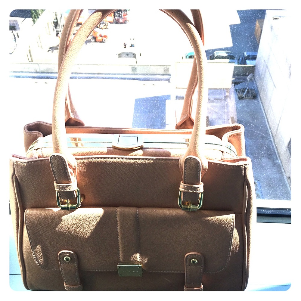 Brand New! BeBe Tote Blush Pink Gold Hardware
